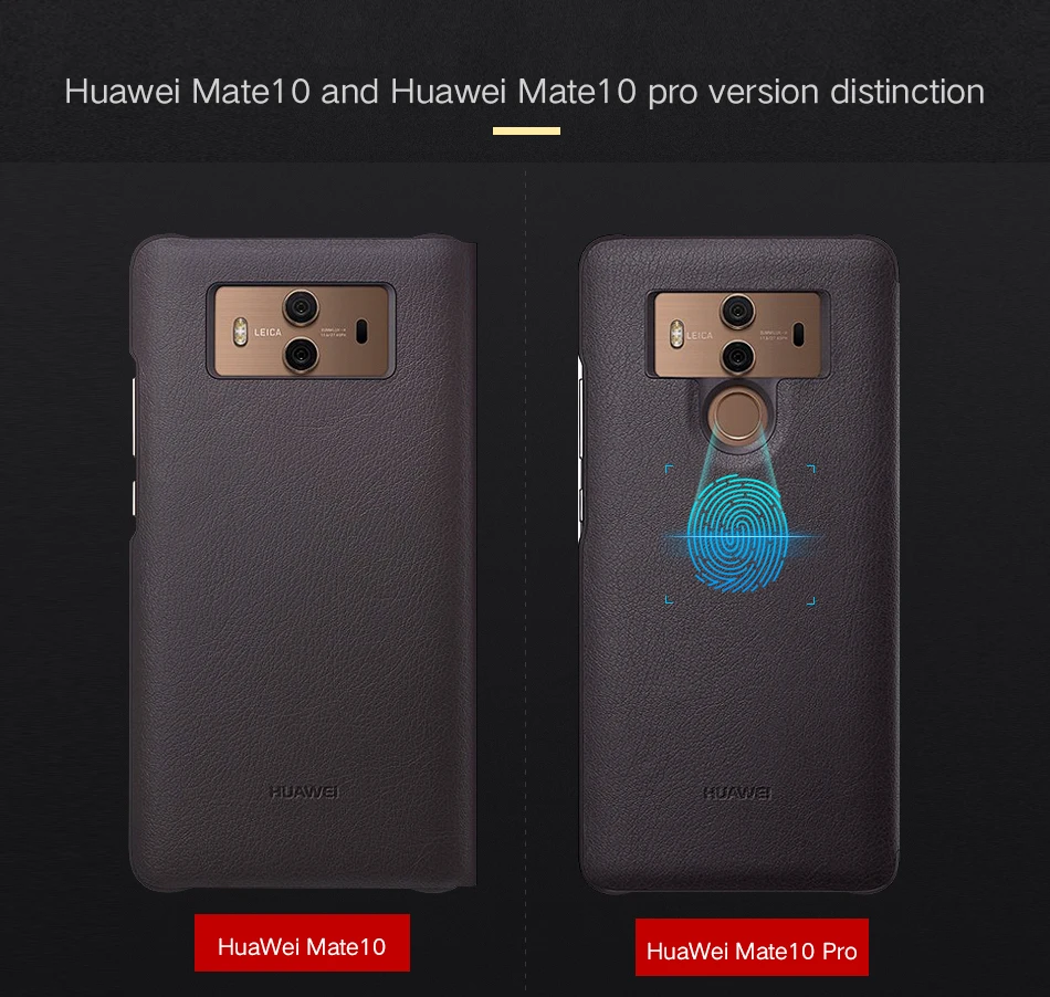 Чехол для huawei mate 10 pro, официальный бренд huawei mate 10, флип-чехол, качественный чехол из искусственной кожи, чехол для смартфона с сенсорным экраном