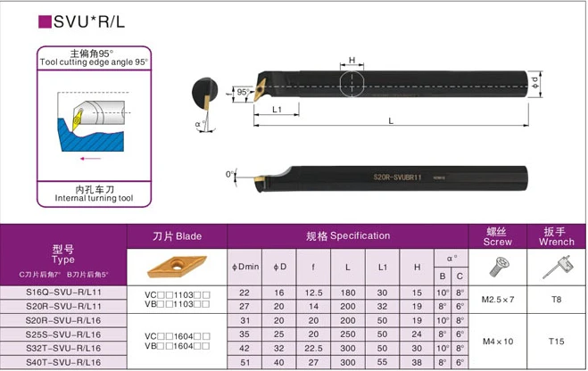 1 шт S16Q-SVUBR11 S20R-SVUBR11 S20R-SVUBR16 S25S-SVUBR16 S32T-SVUBR16 SVUBL16 SVUBL11 16 мм-32 мм токарный станок с ЧПУ Инструменты