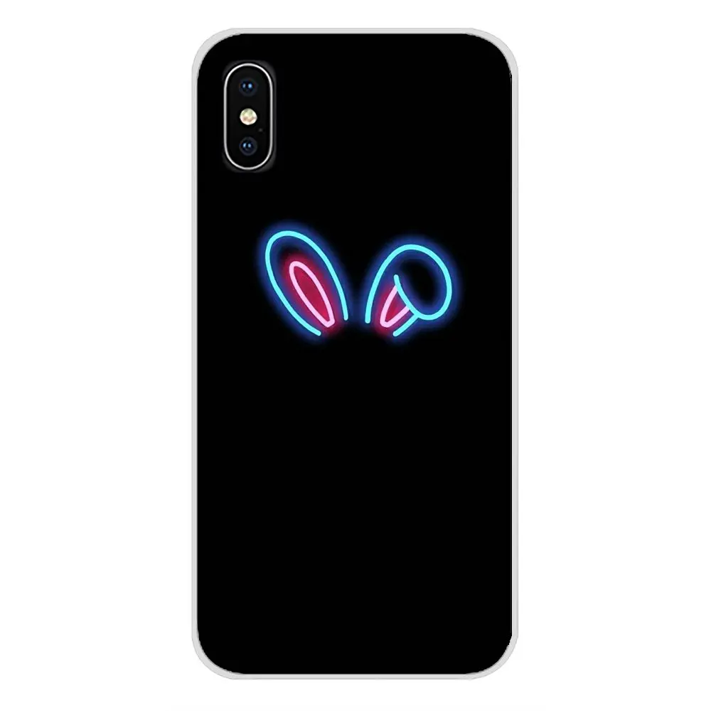 Черный фон флуоресцентный маленький шаблон шрифт обложки для Apple iPhone X XR XS MAX 4 4S 5 5S