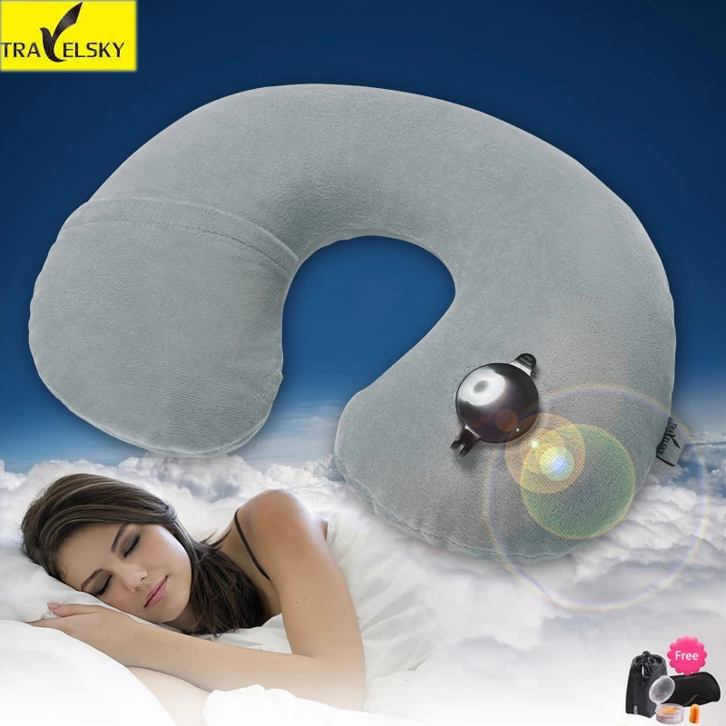

2020Hot распродажа u-образная подушка для путешествий складной Шеи Надувной дорожный подушки Портативный Бизнес туда и обратно опорный изолят...
