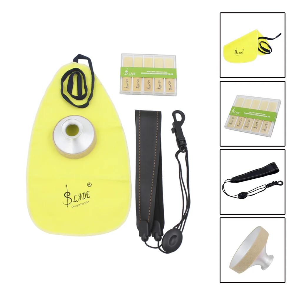 LADE высокое качество пояс Ткань для очистки Рид Алюминий немой 4 в 1 альт саксофон