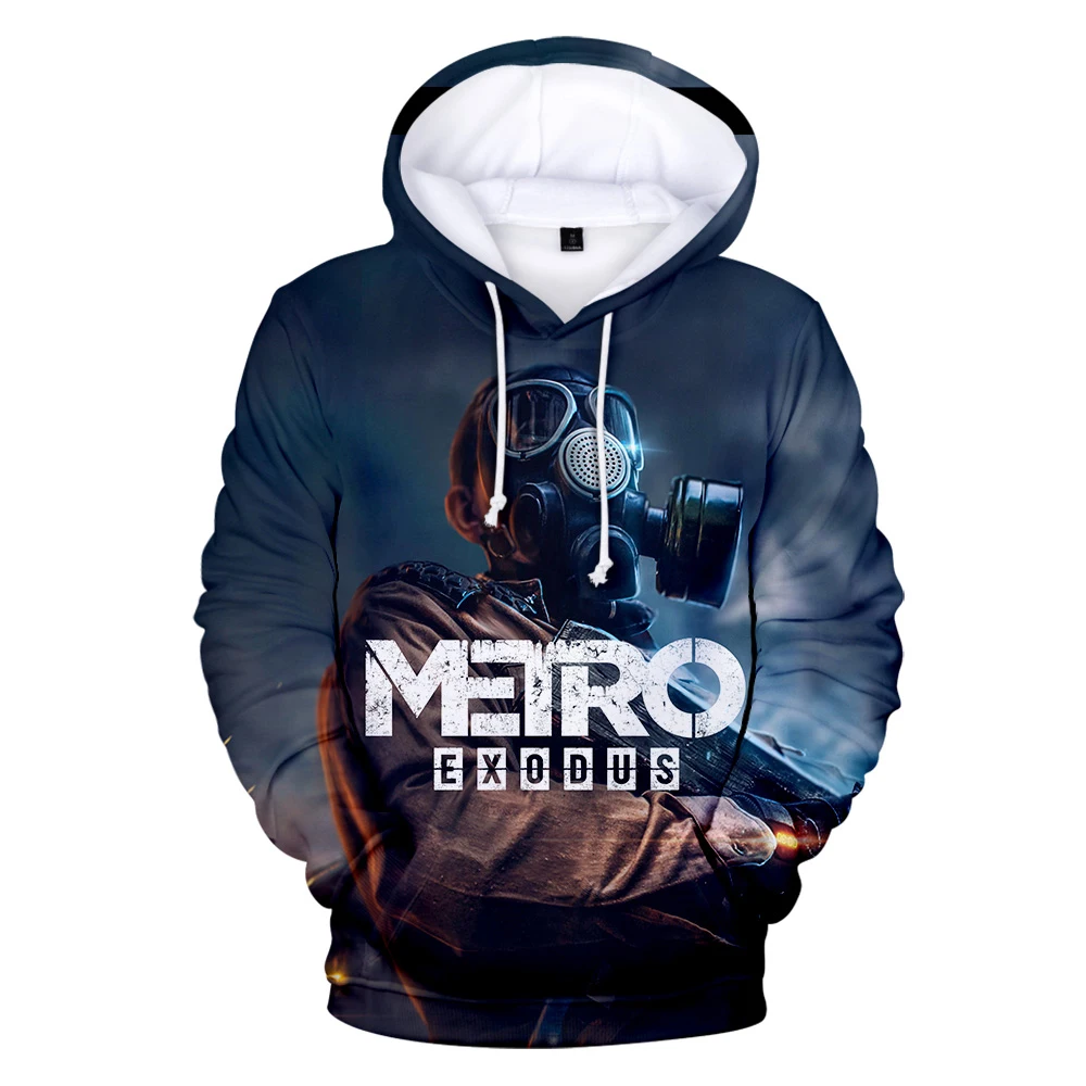 hip hop 3D metro exodus hoodies print Casual Pullovers Fashion Clothes with cap Men/women Autumn cotton jacket Sweatshirt | Мужская