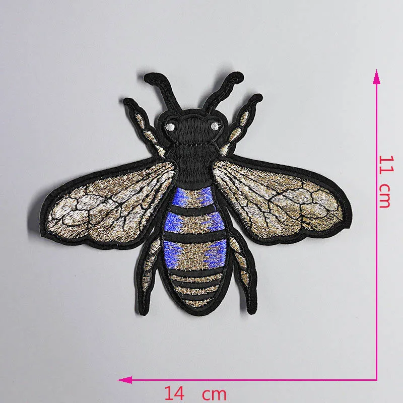 Большая Бабочка Насекомое червь вышитые утюжки на патчи для одежды Сделай Сам
