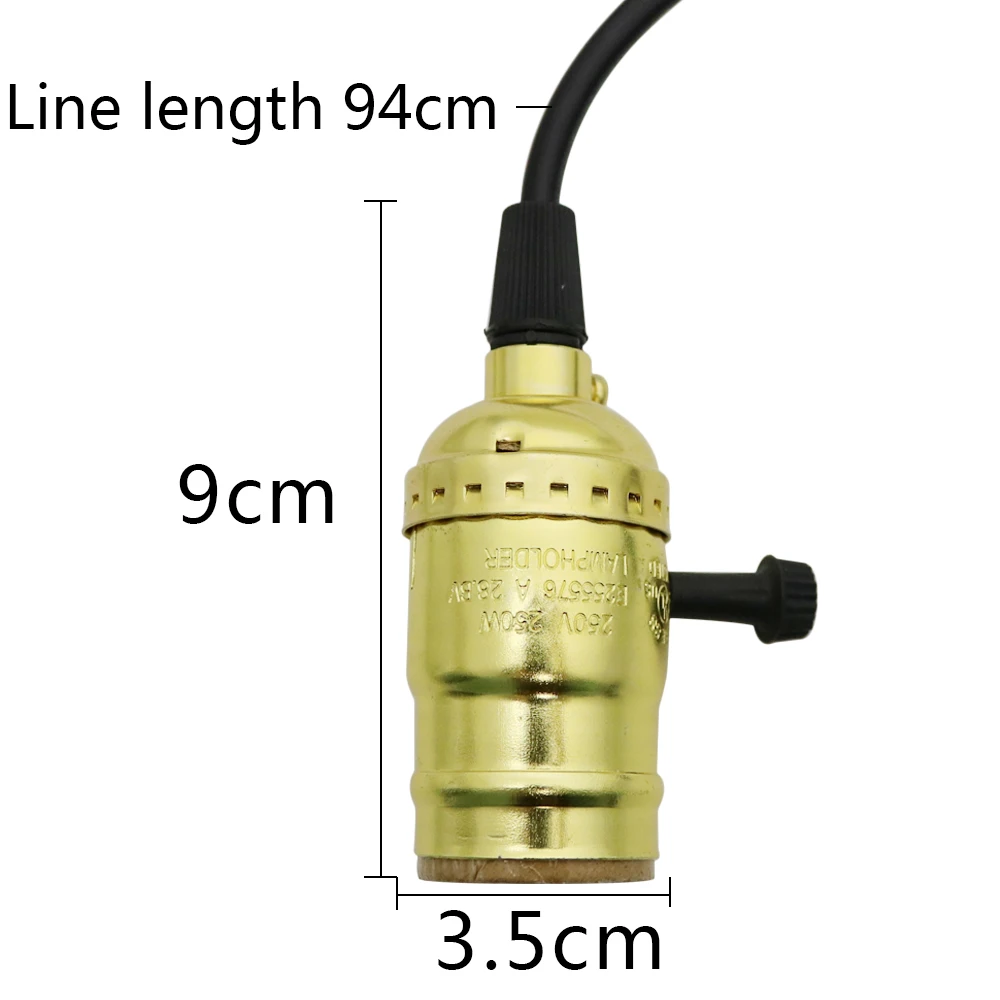 MengJay алюминиевый подвесной светильник E27 держатель лампы для 110V 220V led/Лампа накаливания(Эдисона) Винтажный Ретро Декор подвесной светильник