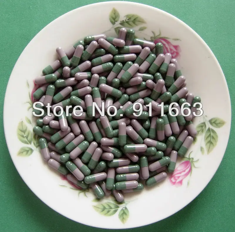 

4# 2,000pcs, green-grey colored capsules/gelatin empty capsules sizes 4, closed or seperated capsules available!