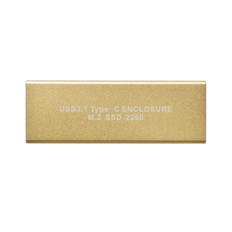 New HDD Enclosure Metal Case USB3.1 Type-C to M2 NGFF B Key SSD Enclosure Case Adapter External Mobile Box for M2 NGFF B Key SSD