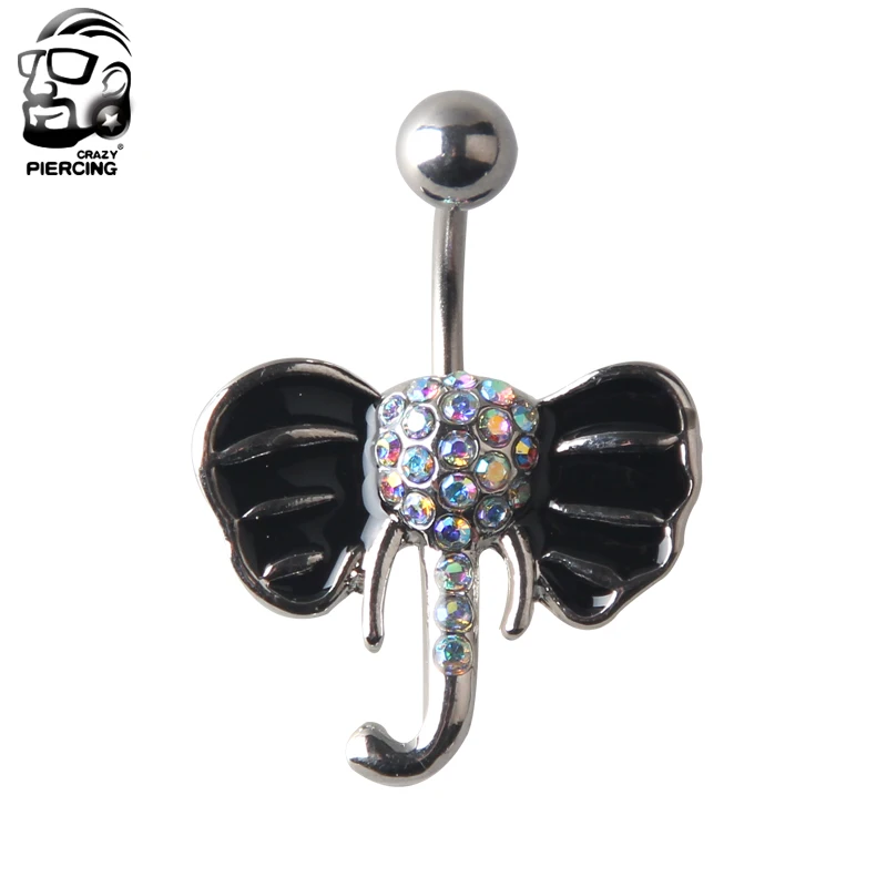 Новинка 2017 милые украшения для пирсинга головы слона очень красивые кольца на