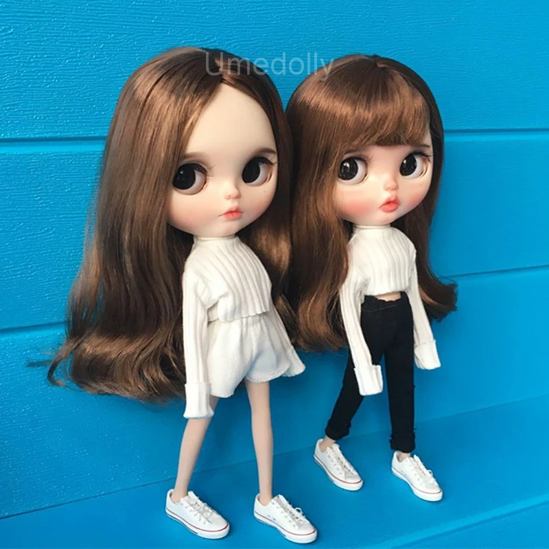 1 шт. Одежда для кукол Барби ручной работы белый свитер Blyth Pullip Licca Azone штаны шорты