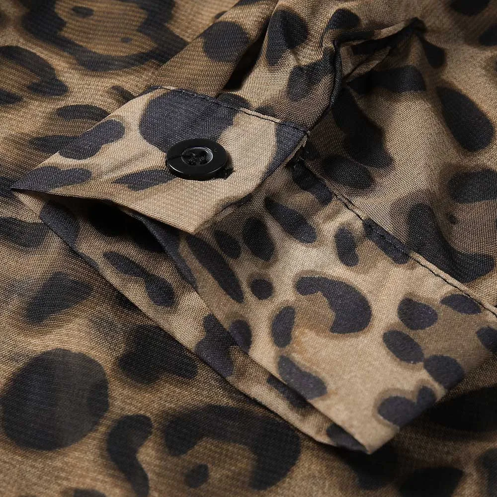 Женская пикантная блузка с леопардовым принтом свитшот длинным рукавом и