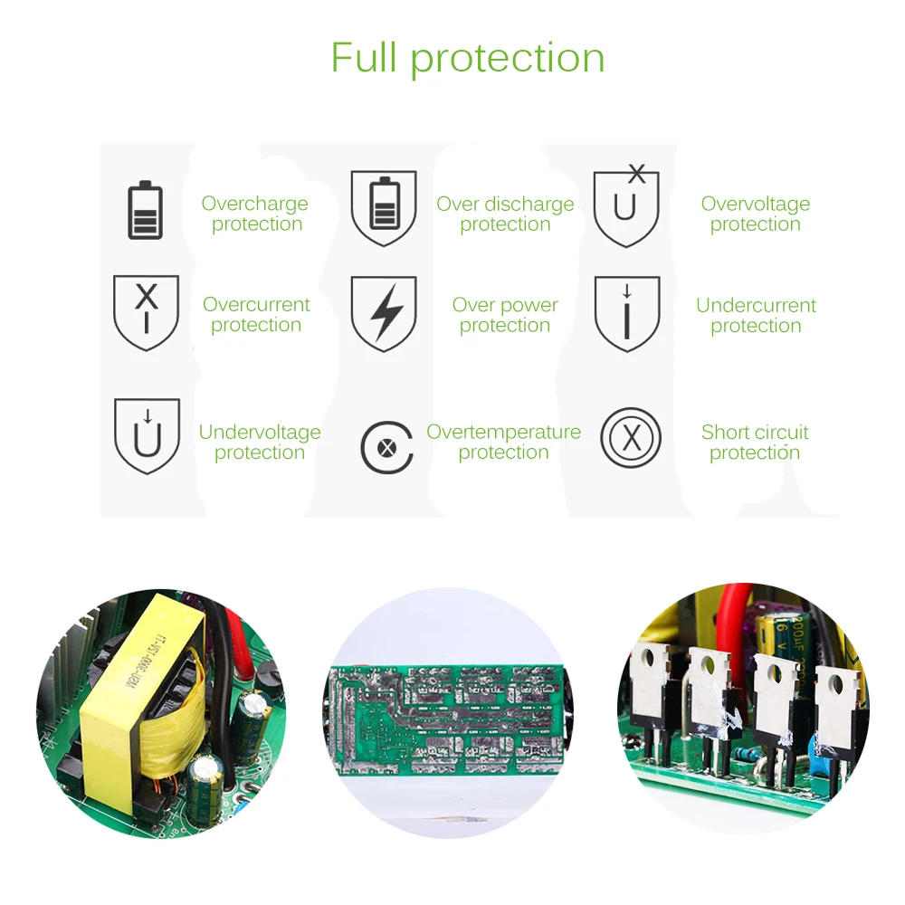 Инвертор 12v 220v 2000 Вт Мощный инвертор DC к АС 12V постоянного тока до 220V автомобильный