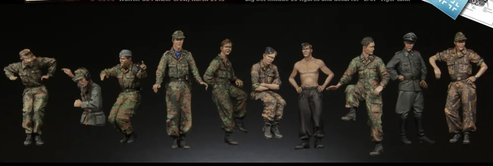 1/35 Kursk 1943 большой комплект (10 человек)|panzer crew|1/35 crewset 10 |