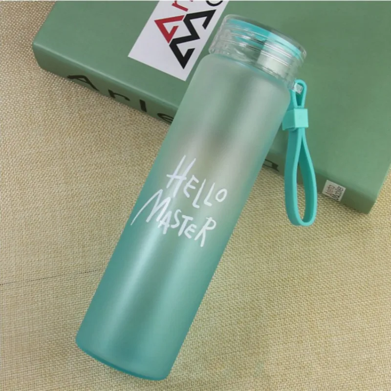 blue 400ml Красочные термостойкие стаканы стеклянная бутылка для воды 400 мл термостойкие стаканы для сока диаметр 45 мм x Высота 19 см - Цвет: blue 400ml