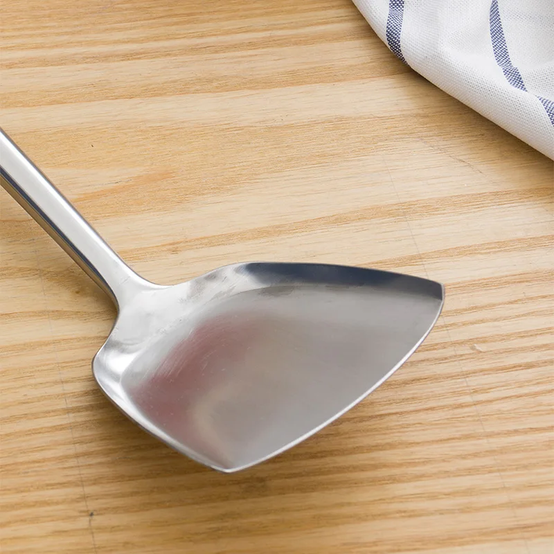 ORZ деревянная ручка кухонная лопатка Черпак кастрюля Тернер нержавеющая сталь