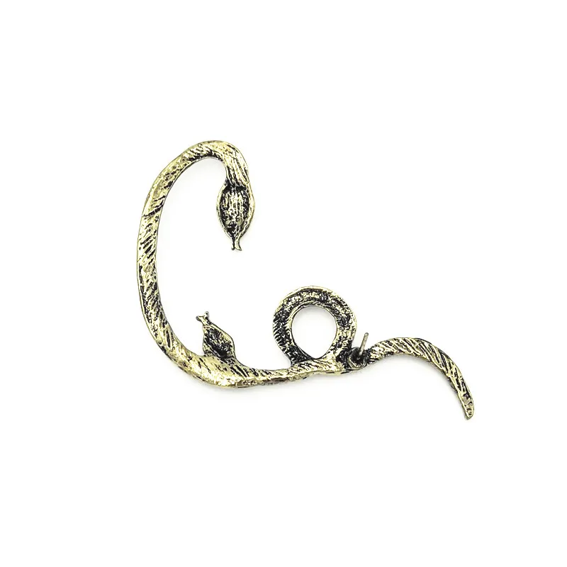 

10PCS Fashion Earrings Punk Hiphop Two Snake Long Ear Cuff Earrings Jackets For Women Men Jewelry Gifts Wholesale EJ031