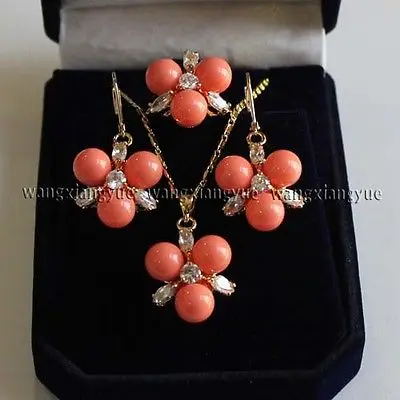 Серьги/Кольцо/ожерелье из ракушек и жемчуга 8 мм|necklace pendant set|pendant setsea shell pearls earrings |