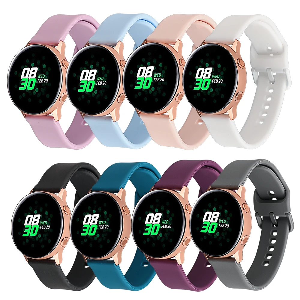 

Ремешок силиконовый для Samsung Galaxy Watch 42 мм, браслет для смарт-часов Huawei Watch 2, 20 мм