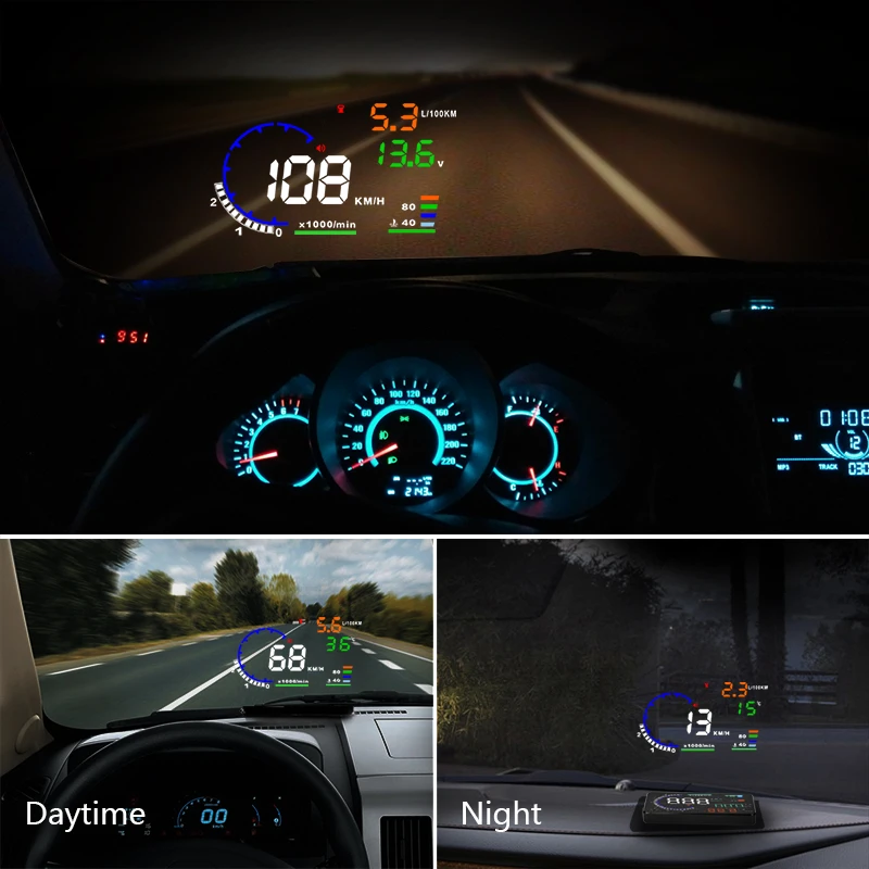 Jansite HUD Дисплей автомобиля Overspeed сигнализации умный температура воды OBDII или ЕС OBD