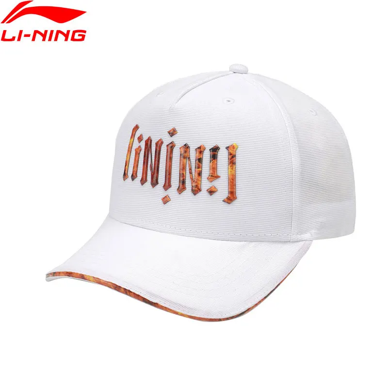 Li-Ning унисекс трендовая бейсболка полиэстер 56-60 см с подкладкой удобные спортивные головные уборы, шапки AMYP074 EAMJ19