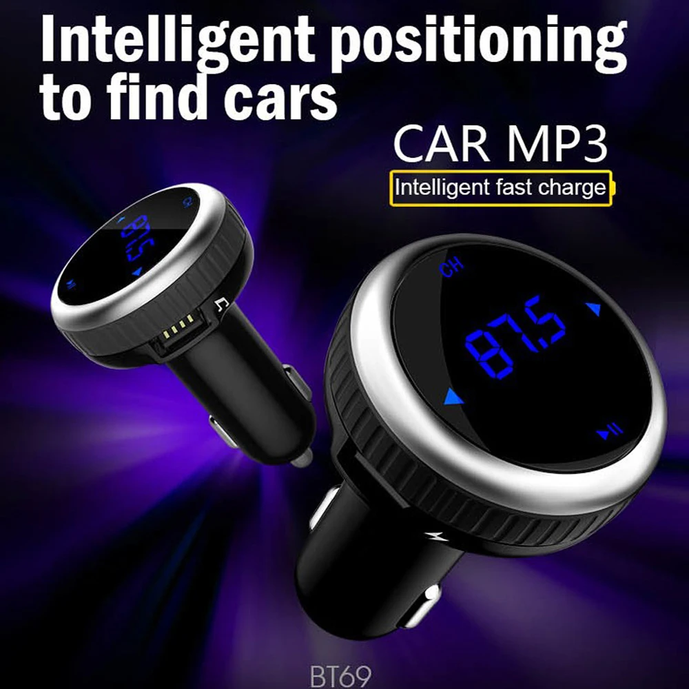 ONLY ONE AUDIO Car MP3 Audio Player Bluetooth FM Transmitter With Remote Control Wireless Kit HandsFree LCD Screen TF Slot | Автомобили и