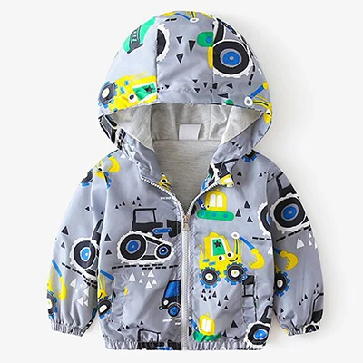 BINIDUCKLING/модная куртка для маленьких мальчиков на весну и осень, детская одежда, водонепроницаемая верхняя одежда с капюшоном и рисунком динозавра для мальчиков и девочек - Цвет: 6