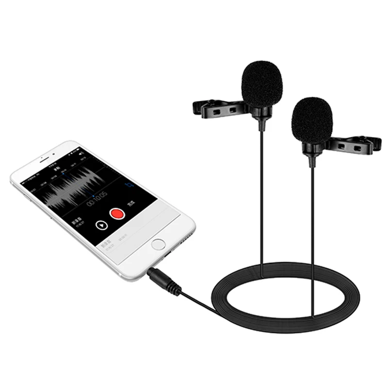 BOYA Двойной петличный конденсаторный микрофон для iPhone samsung huawei Xiaomi Oneplus lenovo Android