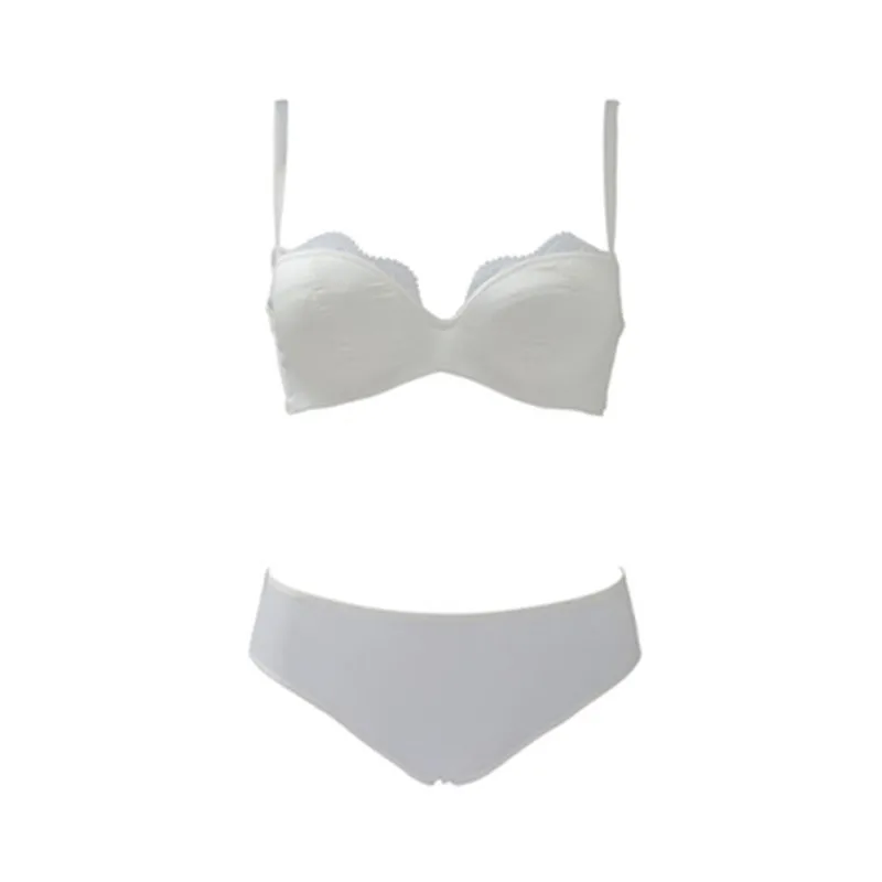 Комплект женского кружевного нижнего белья бюстгальтер пуш-ап с глубоким