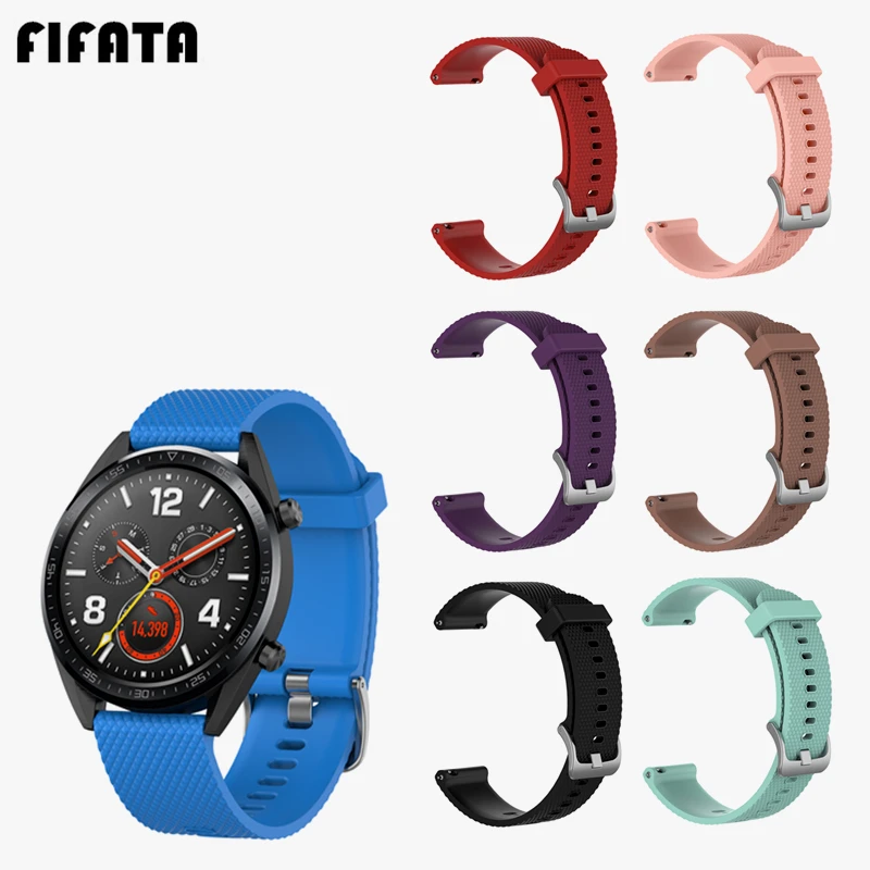 

FIFATA For Huawei Watch GT Silicone Watch Band Sport Strap Replacement Wristband Bracelet For Huawei Magic For Ticwatch Pro