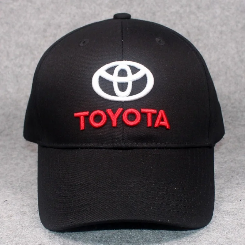 Toyota Black-1 Повседневная Кепка Snapback из хлопка с 3D вышитым логотипом автомобиля, спортивная гоночная Кепка с регулируемой рельефной пряжкой, Мужская Бейсболка унисекс - Цвет: Toyota Black-1