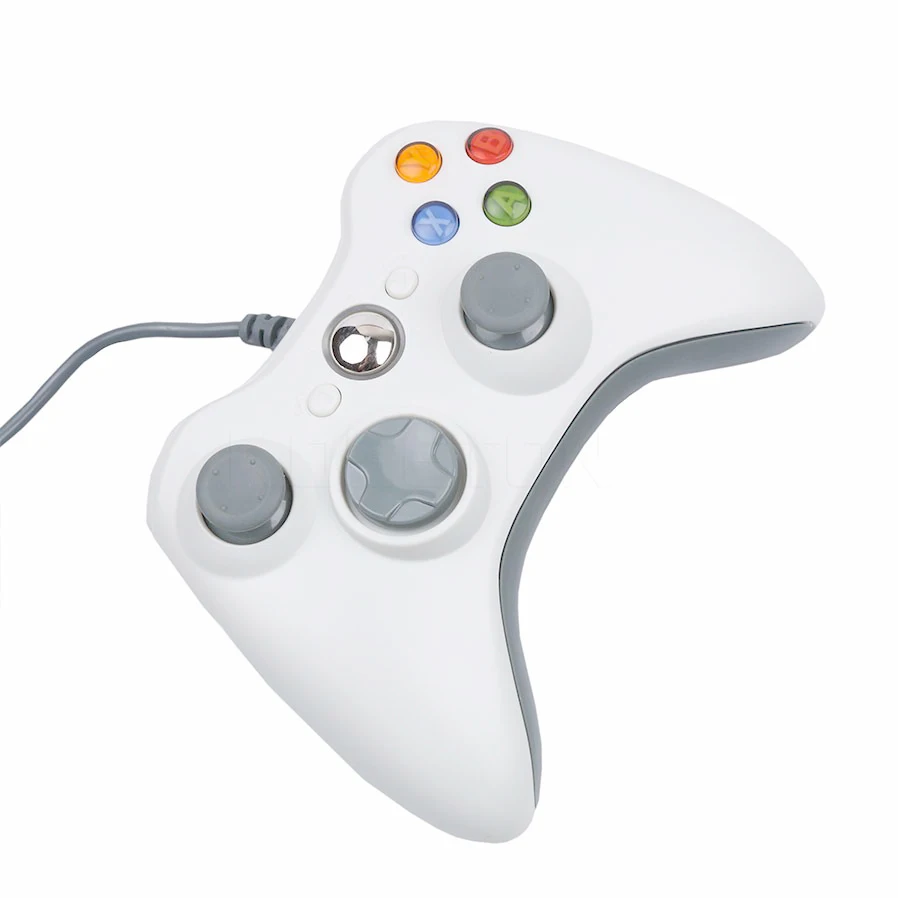 Горячий игровой коврик USB проводной джойстик геймпад контроллер для microsoft игровой системы ПК для Windows 7/8 не для xbox - Цвет: Белый