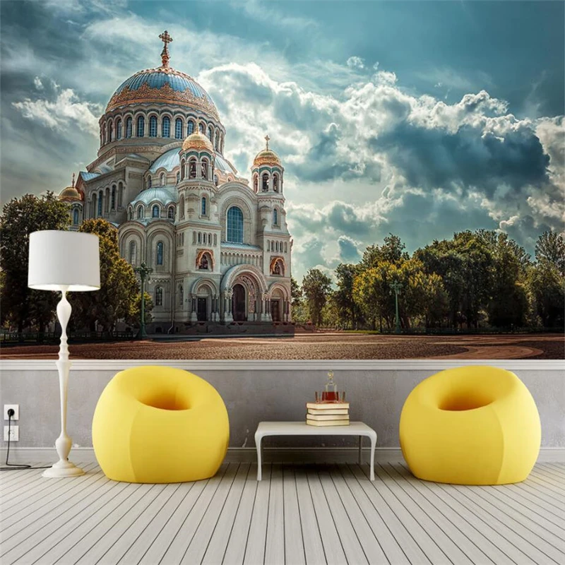 beibehang Custom 3d wallpapers Nordic simple beautiful church wallpaper TV background living room wall decoration painting | Обустройство