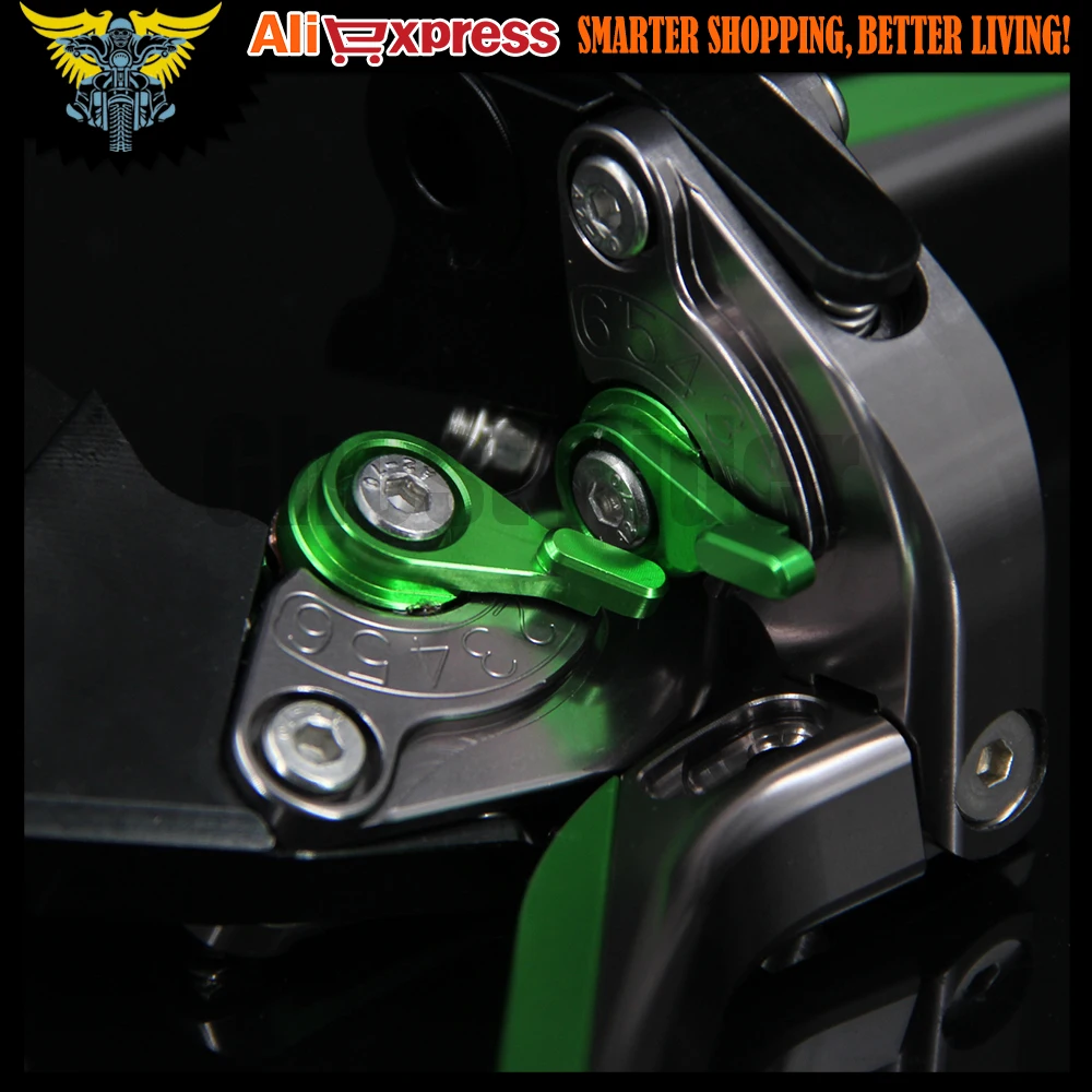 

Laser Logo(Z1000) Green+Titanium Motorcycle CNC Folding Adjustable Brake Clutch Levers For kawasaki Z1000 2003 2004 2005 2006