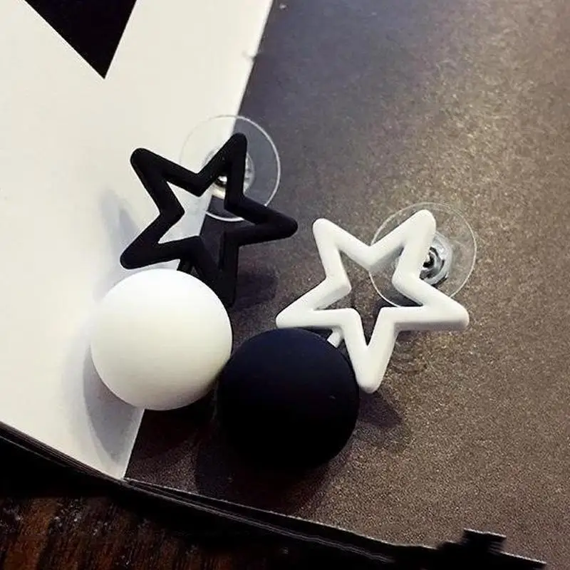 Корейские ювелирные изделия простые треугольные асимметричные серьги с