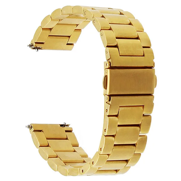 Gold Нержавеющая сталь Quick Release Смотреть Band 18 мм 20 22 24 для Seiko ремешок наручный ремень браслет золотой серебряный черный - Цвет ремешка: Gold
