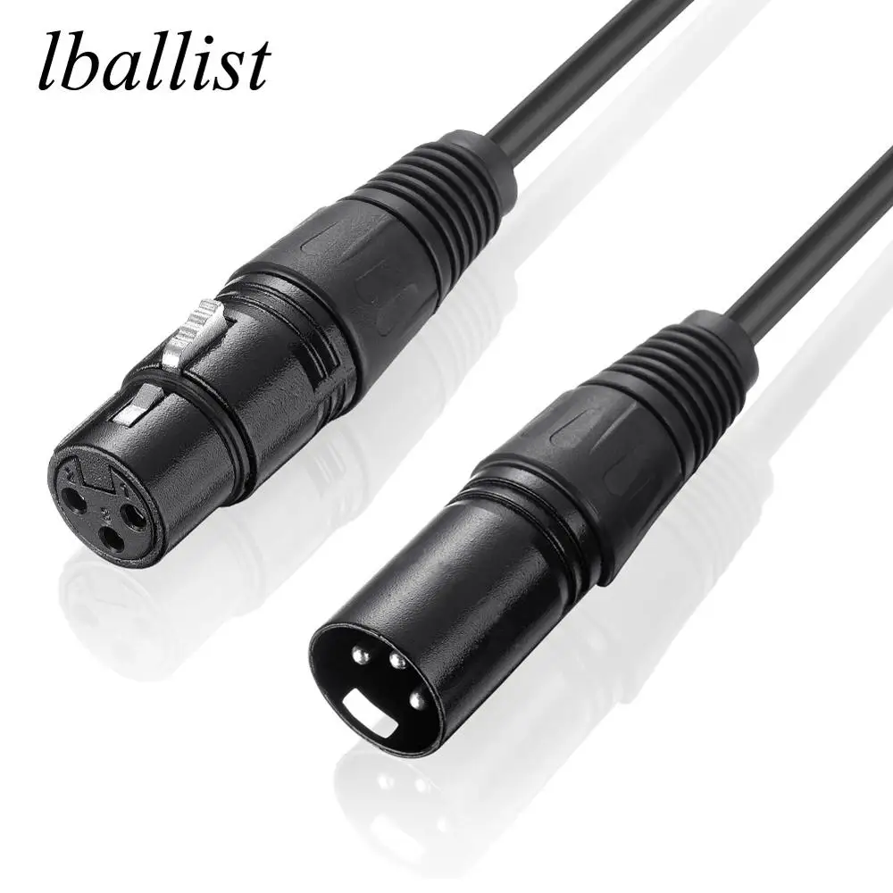 Lballist XLR кабель штырь гнездо M/F OFC медный аудиокабель для микрофонного миксера 1 м 8 3
