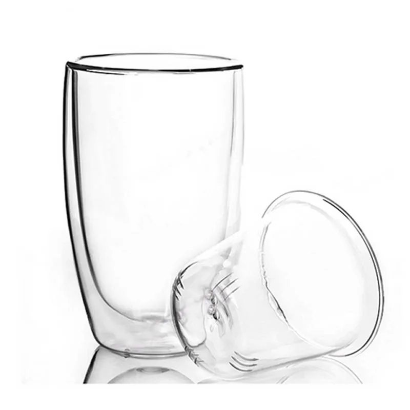 450 ml Творческий Краткая двойными стенками Слои чай cup с крышкой фильтра