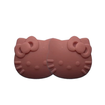 light marron 10 шт., силиконовые мини-бусины hello kitty, пищевого качества, силиконовые бусины-прорезыватели, милые DIY, прорезыватели для зубов, ожерелье для кормления, Детские бусины-прорезыватели - Цвет: light marron