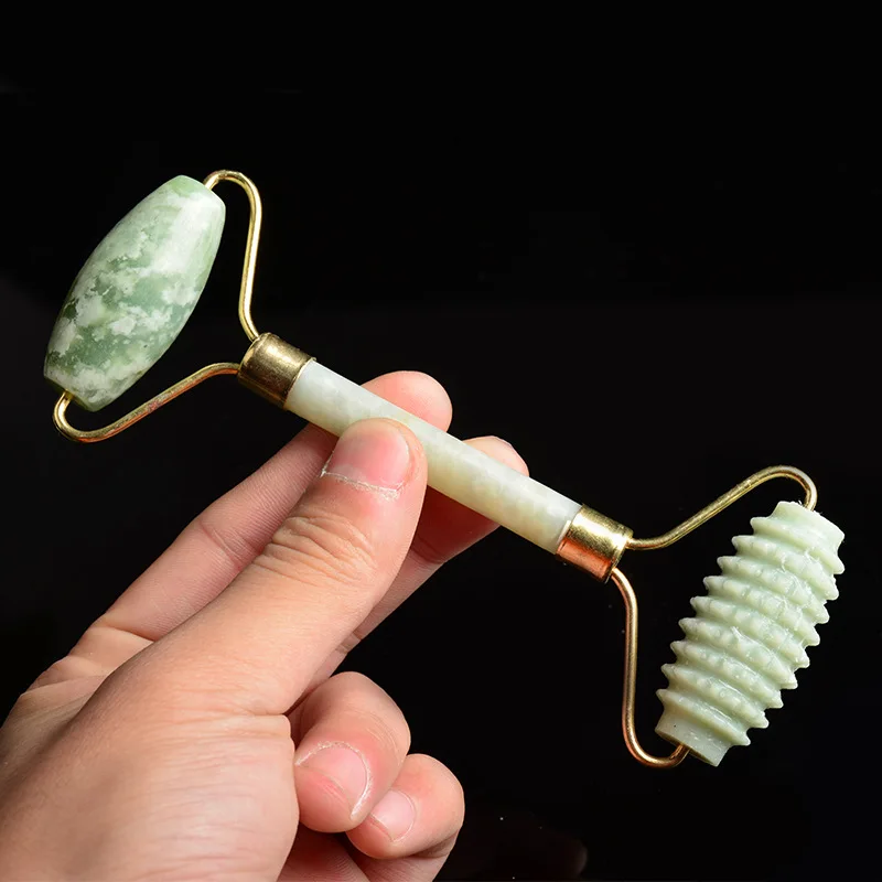 Double Head Natural Facial Beauty Massage Tool Roller Jade Face Thin Slimming Body Neck | Красота и здоровье