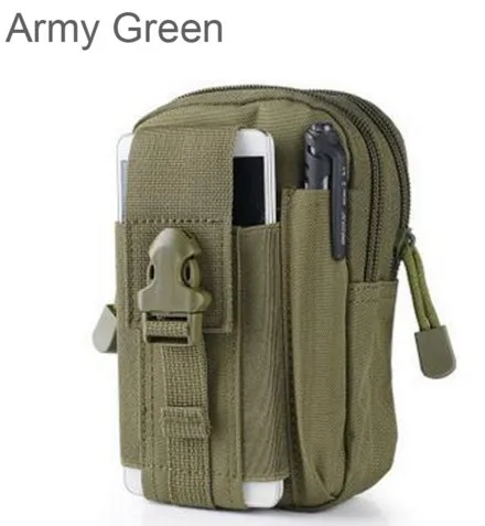 Universal Outdoor Тактические кобуры Военные Молле Hip Пояс Талия сумка Бумажник сумка кошелек Чехол для телефона с молнией для iPhone / LG / HTC - Цвет: As the picture show
