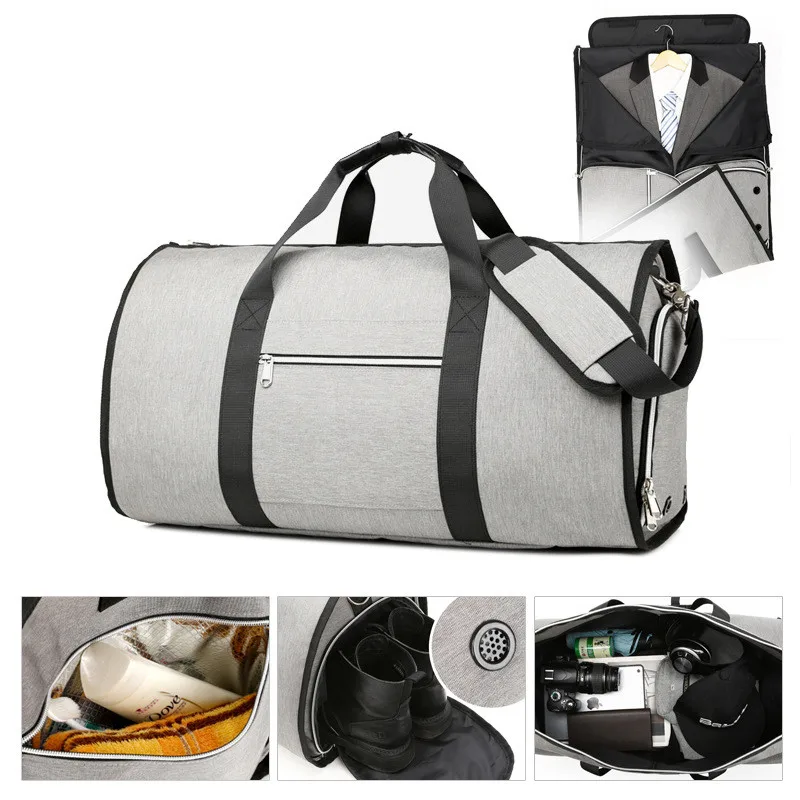 

Men Travel Bag Large Capacity Multifunction Waterproof Duffle Bag Suit Storage Hand bag Trip Luggage Bags with Shoe Pouch