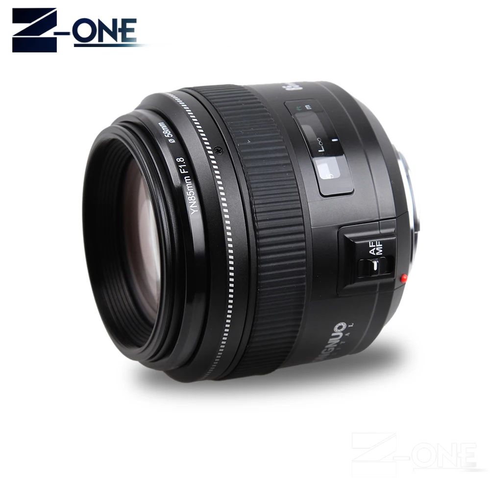 Объектив YONGNUO YN85mm F1.8 AF/MF Стандартный Средний объектив для телефото 85 мм с