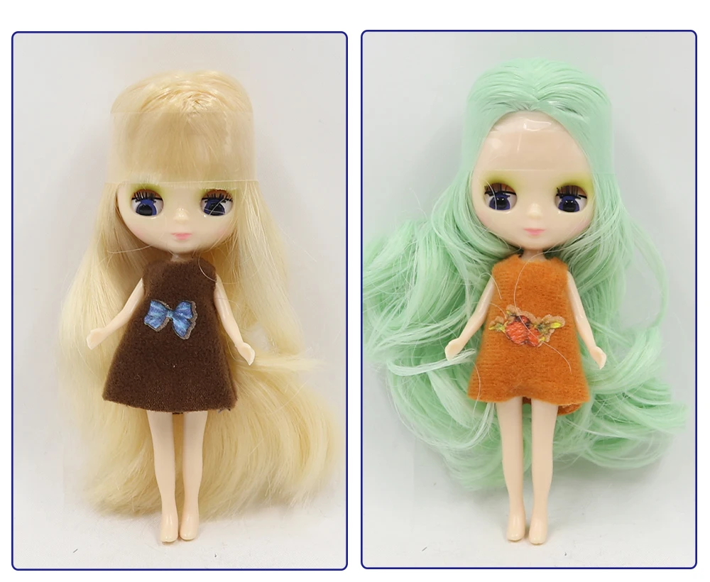 Фабрика blyth мини-кукла 10 см BJD нормальная кукла тела, случайное платье