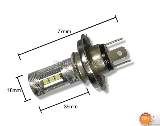 Бесплатная доставка 2 предмета H4 CREE чипы Weiss 6000K декоративный светильник для