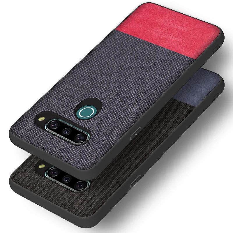 Для LG V40 чехол мягкий силиконовый край роскошный тканевый для комбинированный