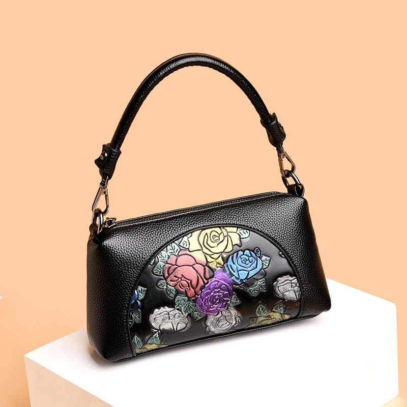 Floral Bags For Women 2019 Leather Luxury Handbags Designer High Quality Shell Bag Chinese Style Sac A Main | Багаж и сумки