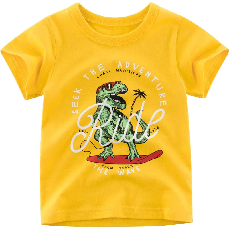 Shirt Kids Коллекция года, футболка с динозавром футболка для мальчиков хлопковые футболки для маленьких мальчиков, Детская футболка детский летний топ с парком Юрского периода, футболка для малыша, рубашки - Цвет: Shirt Kids