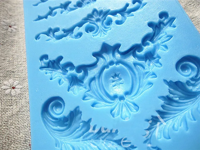 Силиконовая форма в виде цветов лозы симметричной формы помадная паста сделай