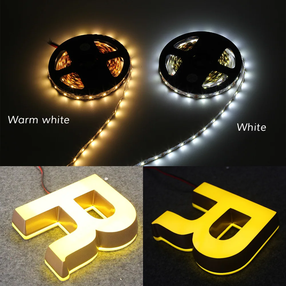 S образная Светодиодная лента 2835 Бесплатная гибка DC12V 60LED/m 5 м/лот гибкая лампа для