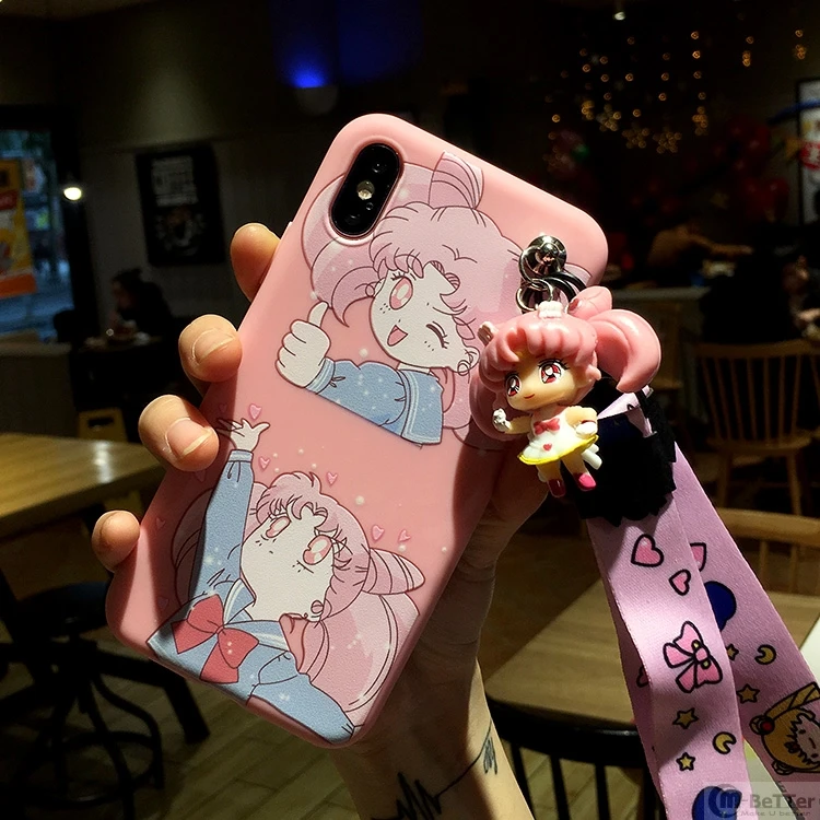 blue dress Для samsung note10pro S10plus 3D чехол Сейлор Мун S8/9+ милый мультяшный чехол для Galaxy Note 8 9 мягкий чехол S7 edge подарок для девочки ремень - Цвет: blue dress