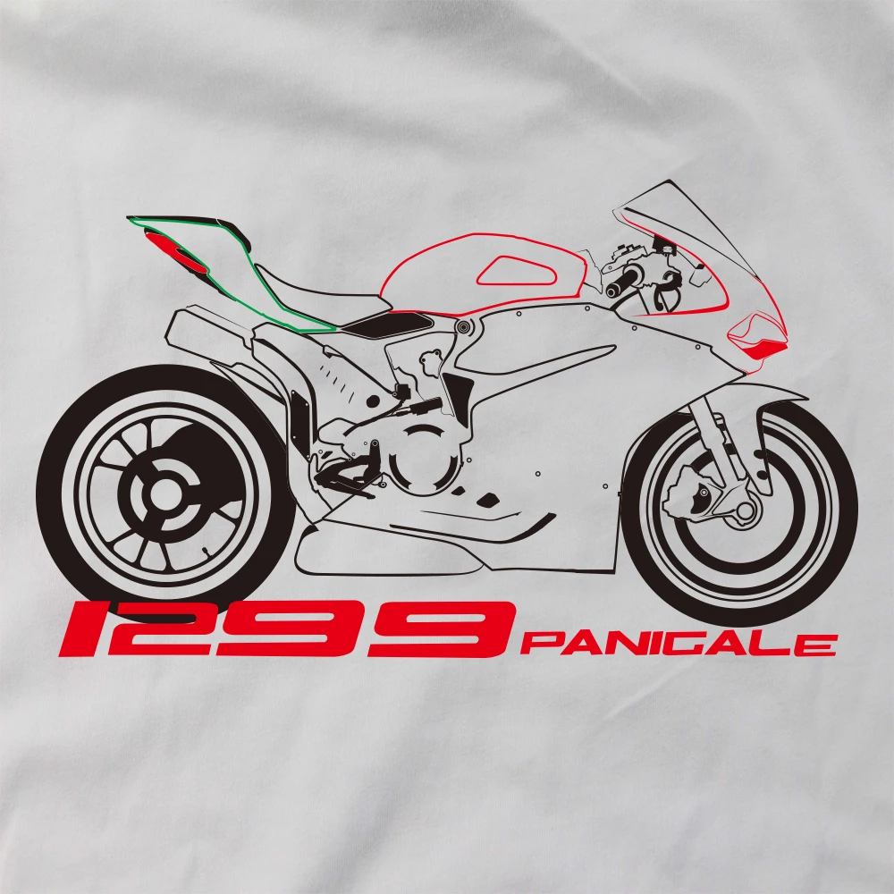 KODASKIN мотоциклетные Стиль хлопок для Ducati 1299 Panigale Повседневное короткий рукав футболки с круглым вырезом