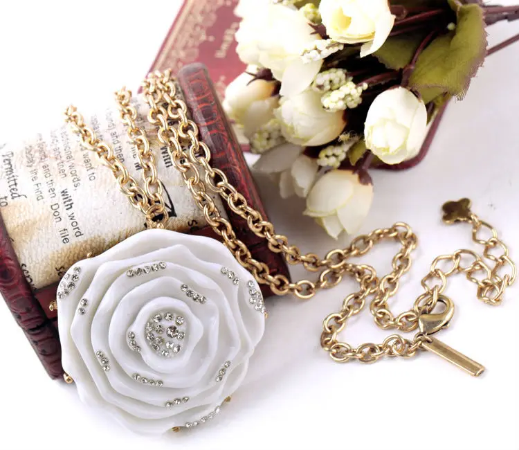 Модное изящное ожерелье с длинным цветком ручной работы длинные подвески духи 2017